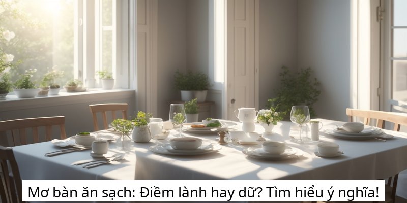 Mơ bàn ăn sạch: Điềm lành hay dữ? Tìm hiểu ý nghĩa!