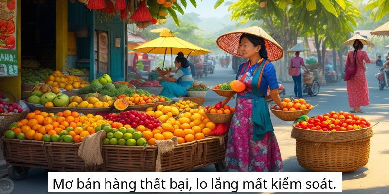 Mơ bán hàng thất bại, lo lắng mất kiểm soát.