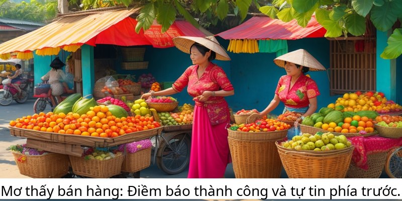 Mơ thấy bán hàng: Điềm báo thành công và tự tin phía trước.