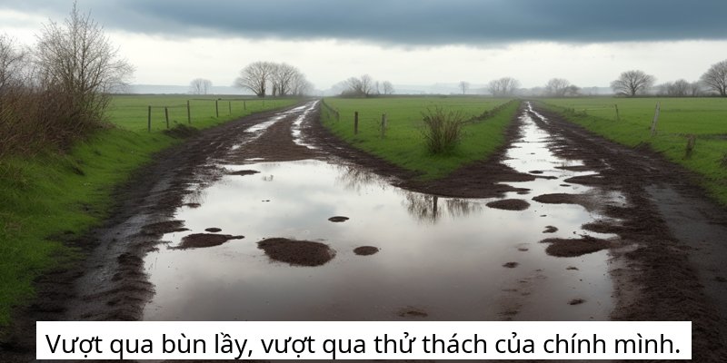 Vượt qua bùn lầy, vượt qua thử thách của chính mình.